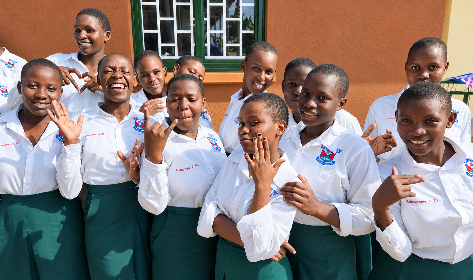 Kira Secondary School learners together on campus